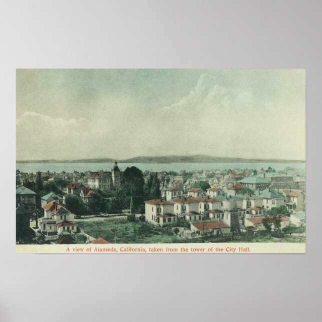 Póster Vista de la ciudad desde el ayuntamiento de TowerA (Frente)