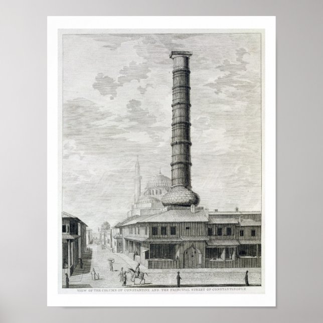Póster Vista de la columna de Constantina y del Principad (Frente)