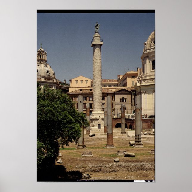 Póster Vista de la columna de Trajan, 113 AD (Frente)