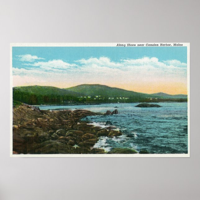 Póster Vista de la costa cerca del puerto de Camden (Frente)