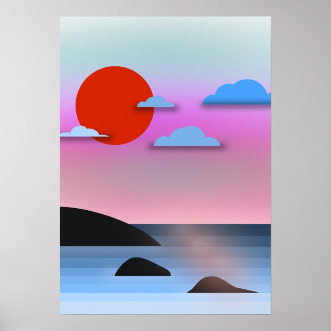 Póster Vista de la costa de Vancouver BC (Frente)