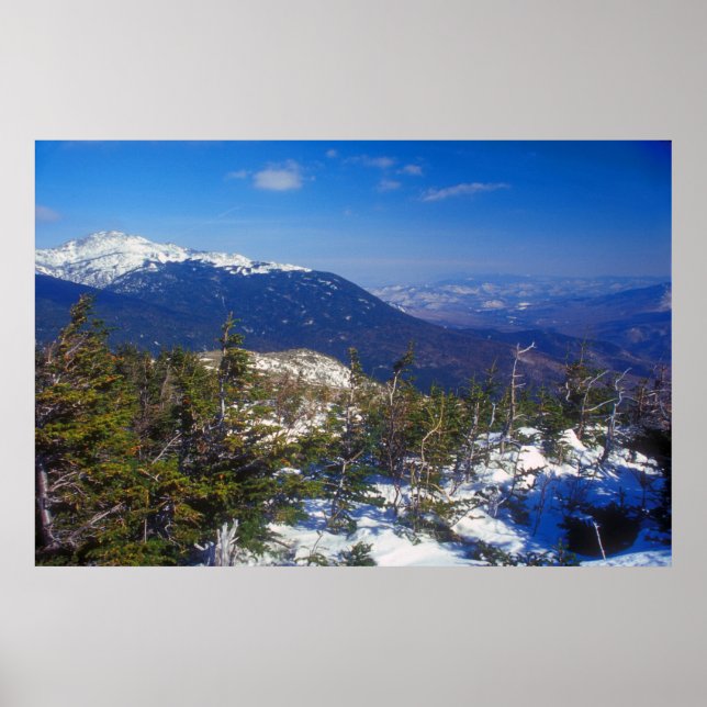 Póster Vista de la costa del invierno en el Monte Washing (Frente)