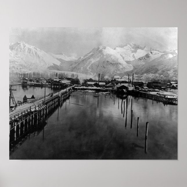Póster Vista de la costa en Valdez, Alaska Fotografía (Frente)