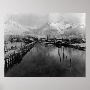 Póster Vista de la costa en Valdez, fotografía de Alaska