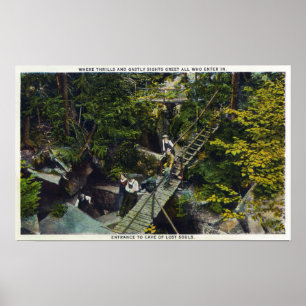 Póster Vista de la cueva de la entrada perdida de las