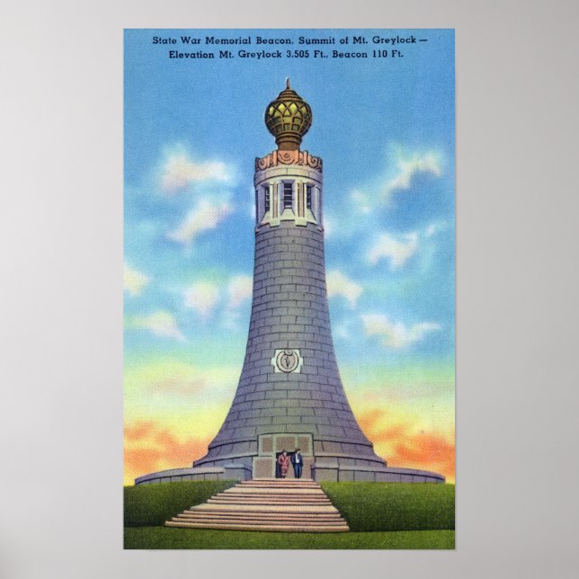 Póster Vista de la Cumbre del Monumento a la Guerra de Es (Frente)