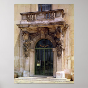 Póster Vista de la entrada del museo