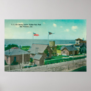 Póster Vista de la estación de la salvación de vidas de