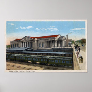 Póster Vista de la estación de tren de Burlington
