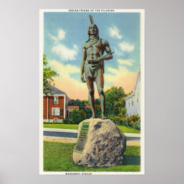 Póster Vista de la Estatua de Masacre # 2 (Frente)