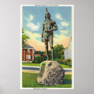 Póster Vista de la estatua de Massasoit # 2