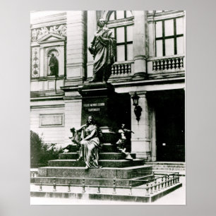 Póster Vista de la estatua de Mendelssohn