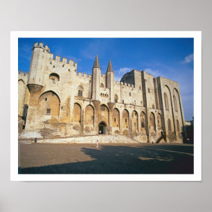 Póster Vista de la fachada de la entrada del palacio