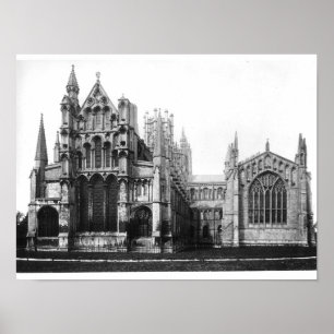 Póster Vista de la fachada oriental y del coro, c.1321-40