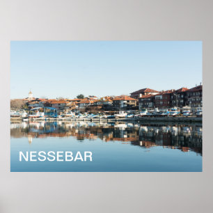 Póster Vista de la famosa ciudad búlgara de Nessebar