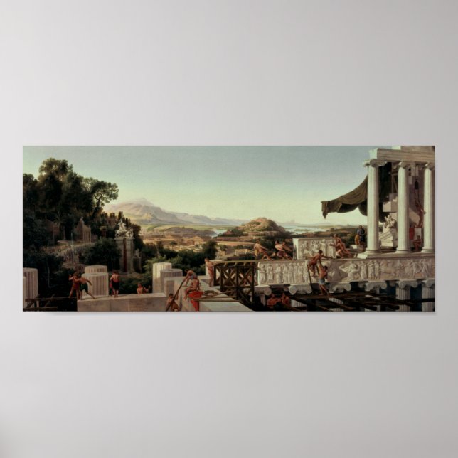 Póster Vista de la flor de Grecia (Frente)