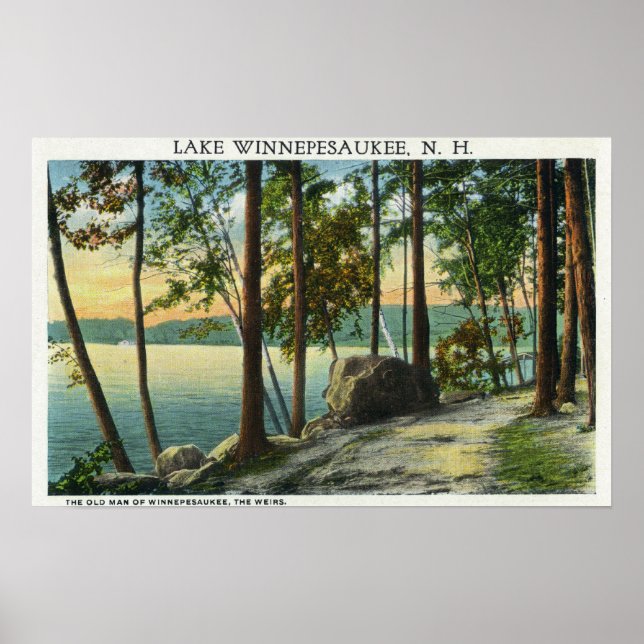 Póster Vista de la Formación Rock del Viejo Hombre (Frente)