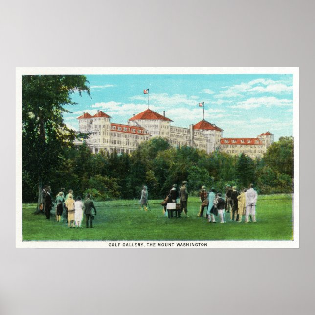 Póster Vista de la Galería de Golf en el Hotel Mount Wash