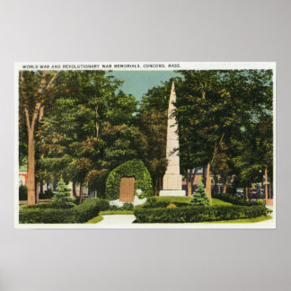 Póster Vista de la Guerra Mundial, monumentos revoluciona