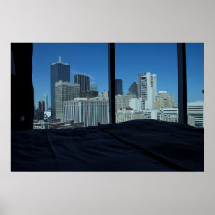 Póster Vista de la habitación en Dallas Skyline, Texas