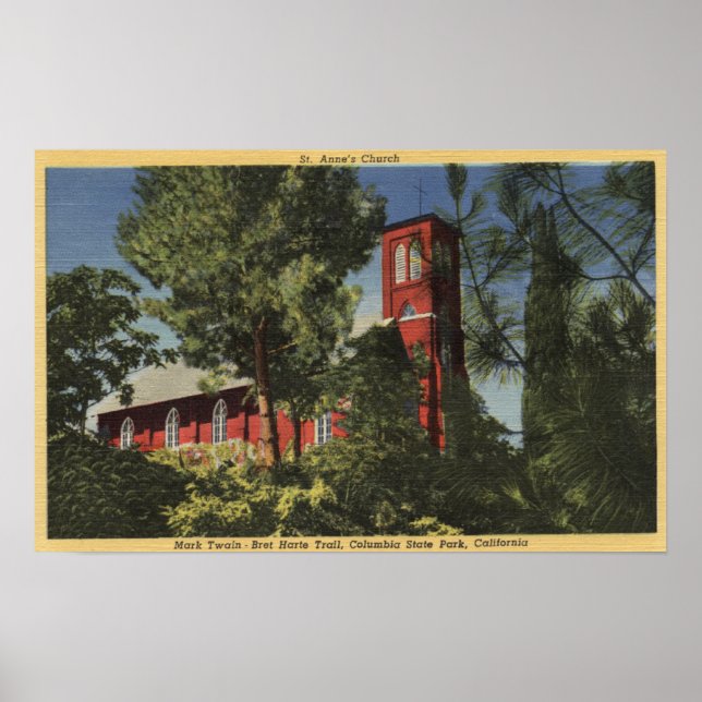 Póster Vista de la Iglesia de Santa Ana (1856)