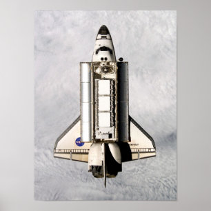 Póster Vista de la iniciativa del transbordador espacial