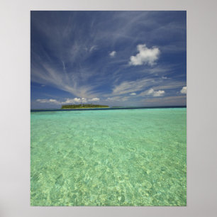 Póster Vista de la isla de Funadoo desde Funadovilligilli