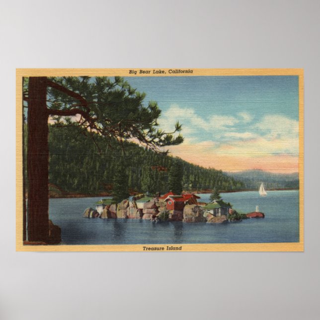 Póster Vista de la isla del tesoro (Frente)