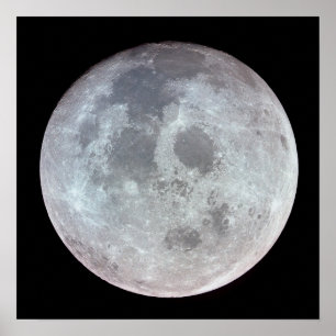 Póster Vista de la luna desde el Apolo 11