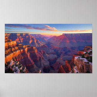 Póster Vista de la mañana del Poster del Gran Cañón