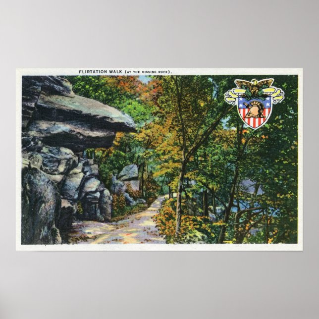 Póster Vista de la marcha de la filiación de la roca del  (Frente)