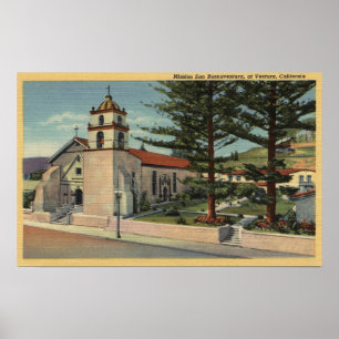 Póster Vista de la misión San Buenaventura