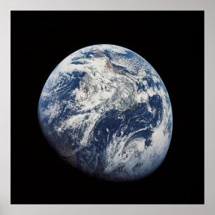 Póster Vista de la NASA/Tierra desde la luna