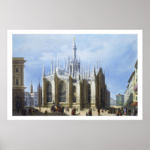 Póster Vista de la parte posterior de la catedral de