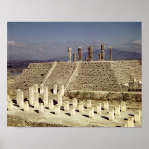 Póster Vista de la pirámide B, precolombina