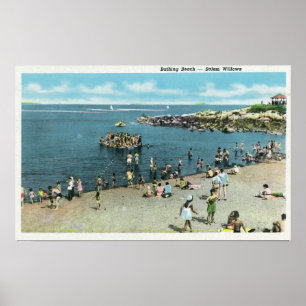 Póster Vista de la playa de los sauces de Salem