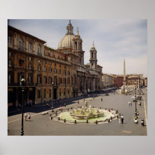 Póster Vista de la plaza