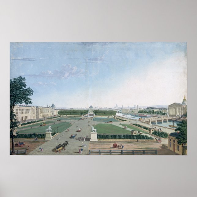 Póster Vista de la plaza Louis XV y Jardin des (Frente)