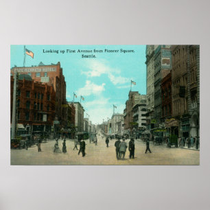 Póster Vista de la primera avenida desde la avenida Pione