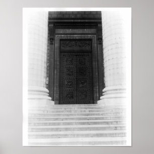Póster Vista de la puerta de La Madeleine