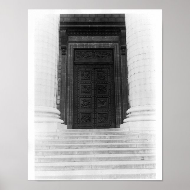 Póster Vista de la puerta de La Madeleine (Frente)