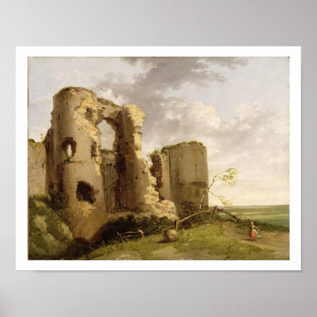Póster Vista de la Puerta Oeste del Castillo de Pevensey, (Frente)