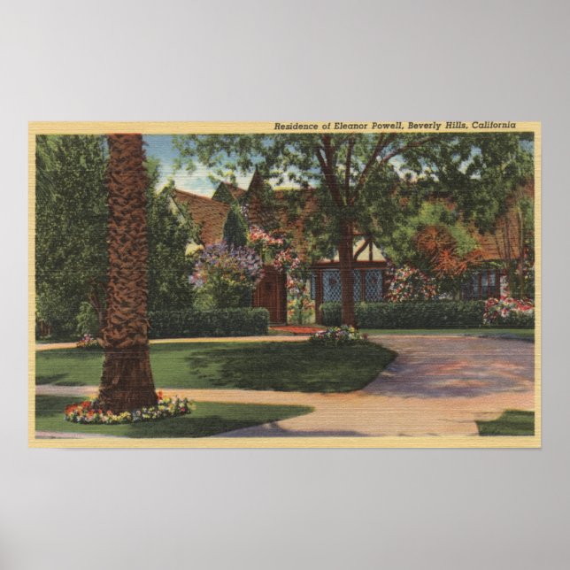 Póster Vista de la residencia de Eleanor Powell (Frente)