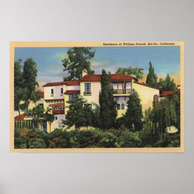 Póster Vista de la residencia de William Powell (Frente)