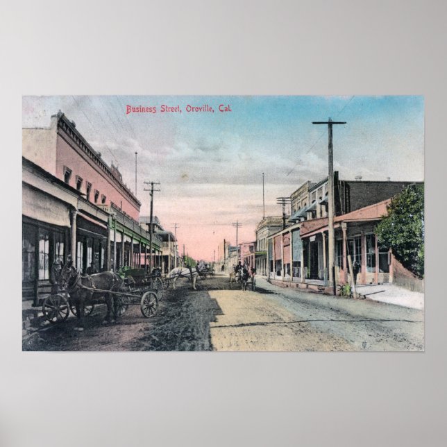 Póster Vista de la Sección de Negocios con Transporte de  (Frente)