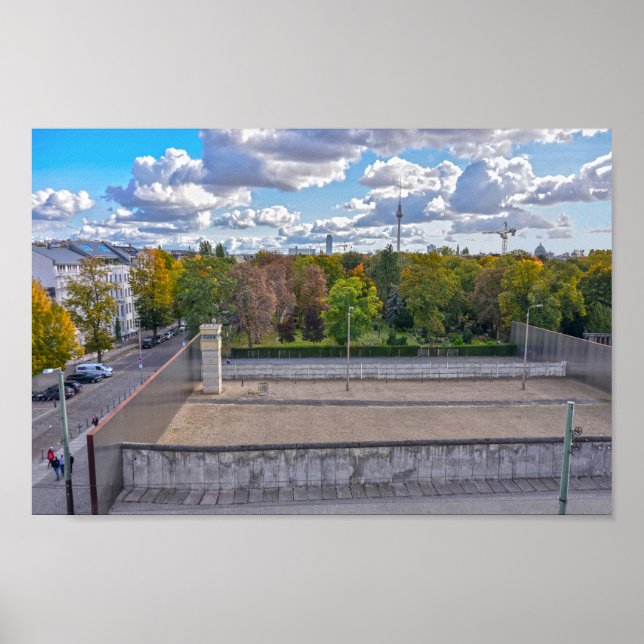 Póster Vista de la Sección del Muro de Berlín, Alemania (Frente)