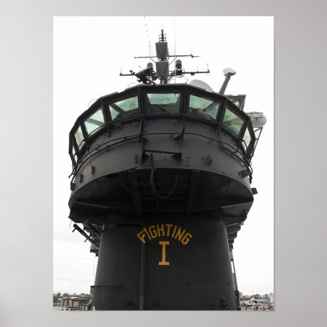 Póster Vista de la sección frontal de la superestructura (Frente)