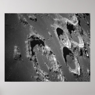 Póster Vista de la superficie lunar tomada del Apolo 8