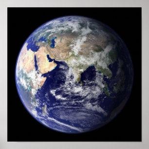 Póster Vista de la tierra del espacio
