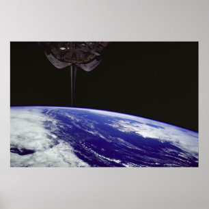 Póster Vista de la Tierra desde el descubrimiento del tra